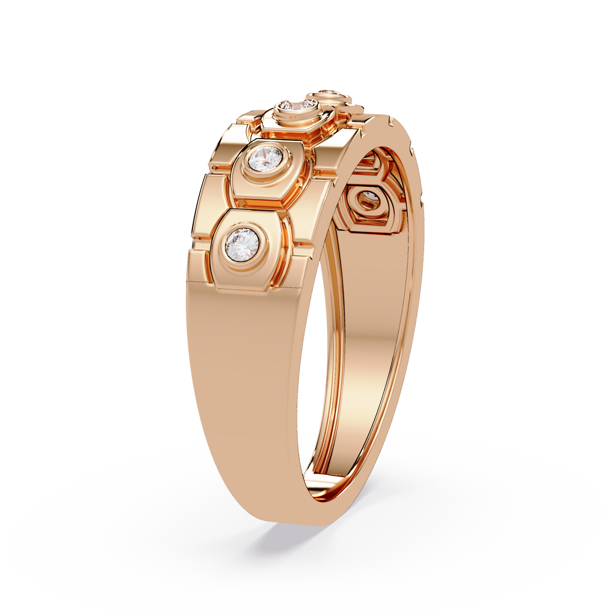 MEN ROUND DIAMOND RING #GR 00038