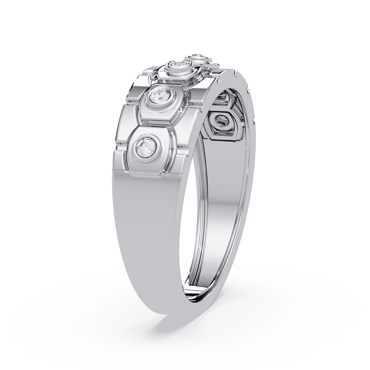 MEN ROUND DIAMOND RING #GR 00038
