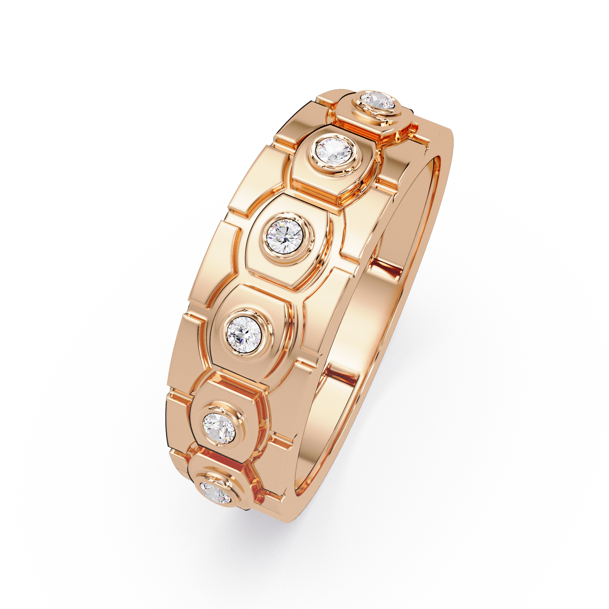 MEN ROUND DIAMOND RING #GR 00038