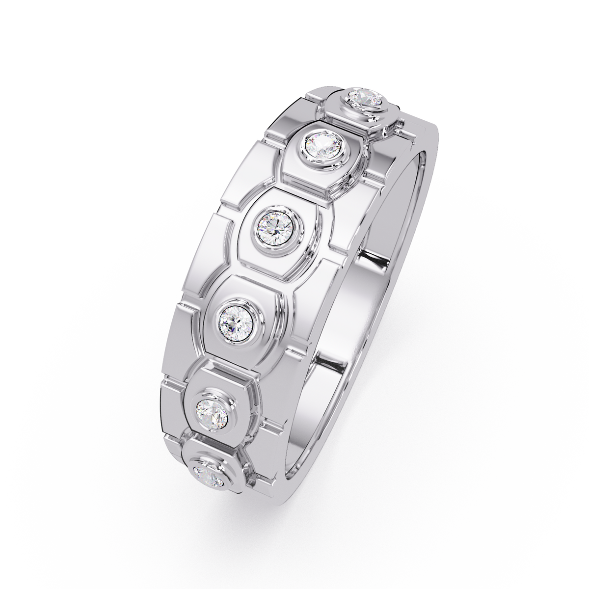 MEN ROUND DIAMOND RING #GR 00038